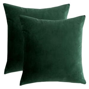 Dark Green Velvet Throw Pillow Covers 18 X 18